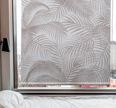 Elegante palmblad rolgordijn bloemen en planten - TenStickers