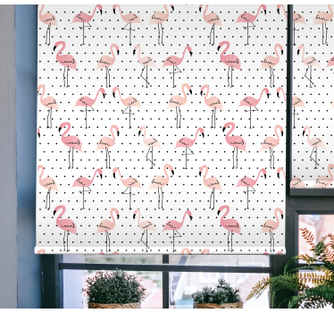 Flamingopatroon rolgordijn dieren - TenStickers