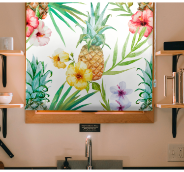 Fruit keuken rolgordijn Geschilderde ananas - TenStickers