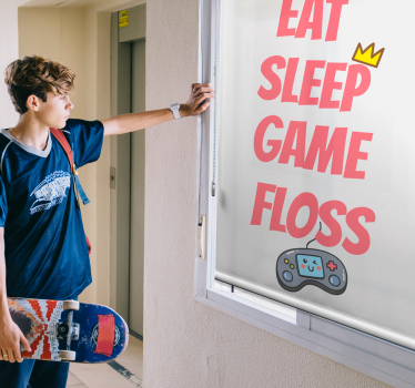 Gamer levensstijl motief nerd rolgordijn - TenStickers