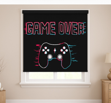 game over gamer rolgordijn - TenStickers