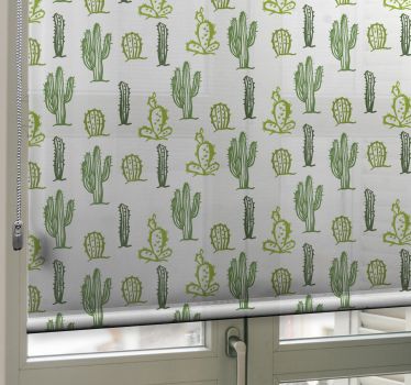 Groen patroon Cactus jaloezie - TenStickers