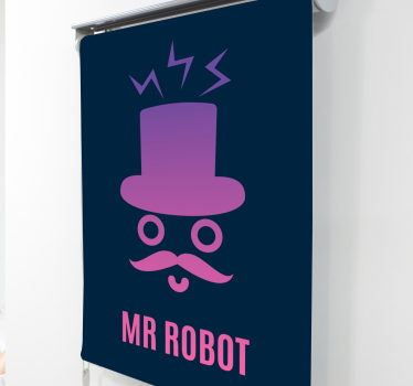 Herenrobot nerd rolgordijn - TenStickers