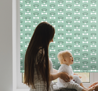 Hondenbottenpatroon rolgordijn dieren - TenStickers