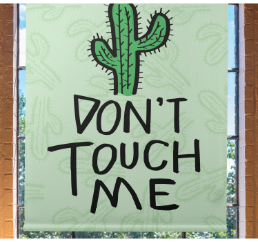 Hoofdslaapkamer rolgordijnën Cactus 'raak me niet aan' - TenStickers