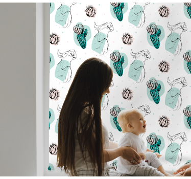 Hoofdslaapkamer rolgordijnën Tropisch papegaai- en cactuspatroon - TenStickers