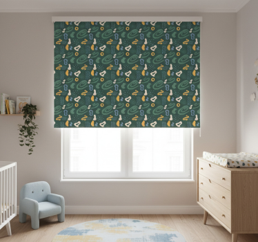 Kinderkamer rolgordijn abstract minimalistische patronen - TenStickers