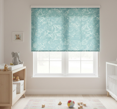 Kinderkamer rolgordijn baby olifanten - TenStickers