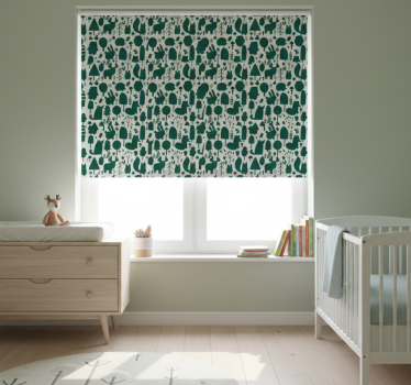 Kinderkamer rolgordijn dieren silhouet - TenStickers