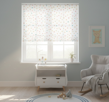 Kinderkamer rolgordijn glitter confetti stippen patroon - TenStickers
