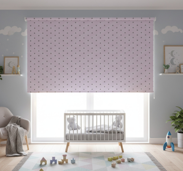 Kinderkamer rolgordijn grijze minimalistische sterren - TenStickers