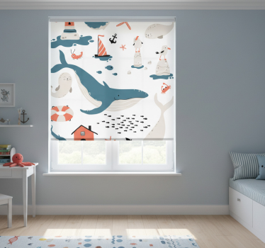 Kinderkamer rolgordijn in de zee - TenStickers