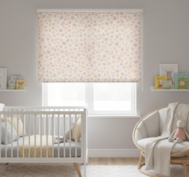 Kinderkamer rolgordijn kleine pastelbloemen - TenStickers