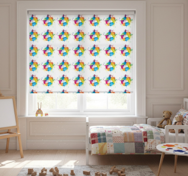 Kinderkamer rolgordijn kleur achtergrond - TenStickers