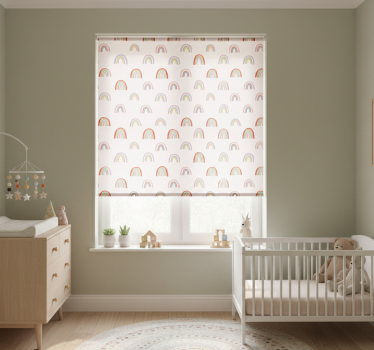 Kinderkamer rolgordijn kleurrijke regenboogpatronen - TenStickers