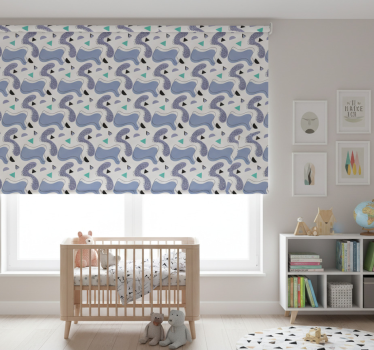 Kinderkamer rolgordijn memphis kleurenmodel op wit - TenStickers