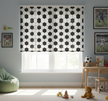 Kinderkamer rolgordijn met grunge voetbalpatroon - TenStickers