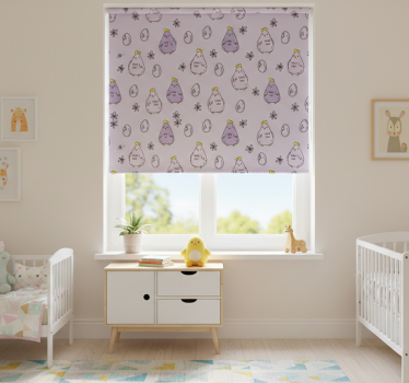 Kinderkamer rolgordijn met kuikenpatroon ontwerp - TenStickers