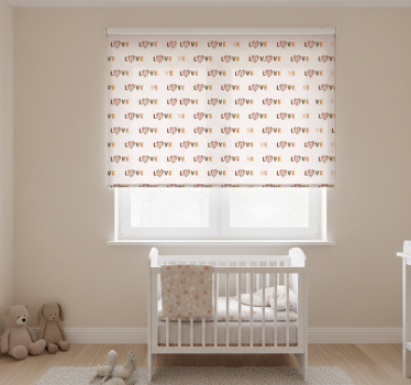 Kinderkamer rolgordijn liefde woord pastel stijl - TenStickers