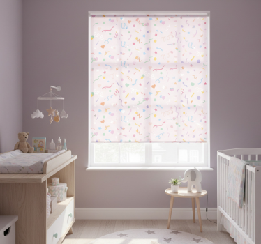 Kinderkamer rolgordijn met schattige pastel confetti - TenStickers