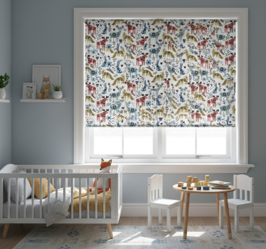 Kinderkamer rolgordijn mooie rendier en vos - TenStickers