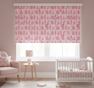 Kinderkamer rolgordijn mooie roze rendier - TenStickers