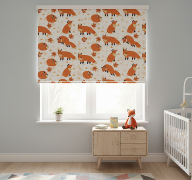 Kinderkamer rolgordijn mooie vossen - TenStickers