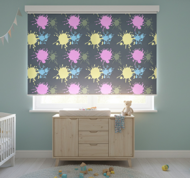 Kinderkamer rolgordijn multikleurige muur - TenStickers