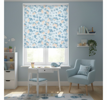 Kinderkamer rolgordijn onderwaterfantasie - TenStickers