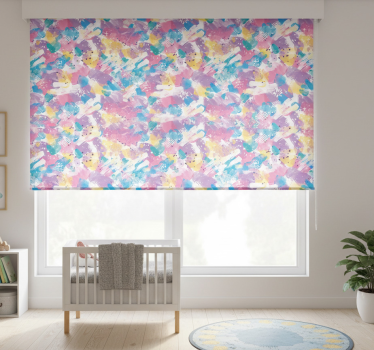 Kinderkamer rolgordijn pastelkleurenoverloop - TenStickers