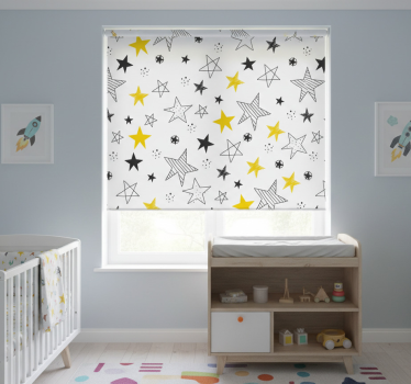 Kinderkamer rolgordijn rock-'n-roll sterren - TenStickers