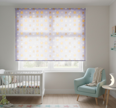 Kinderkamer rolgordijn dieren en regenbogen - TenStickers