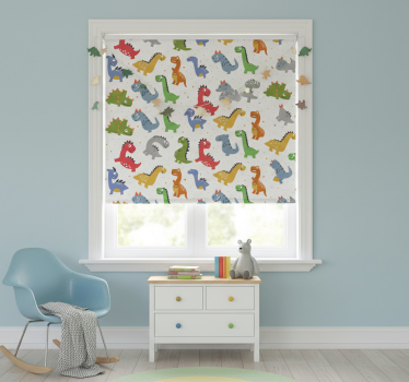 Kinderkamer rolgordijn schattige dinosaurussen - TenStickers
