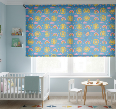 Kinderkamer rolgordijn speelse regenbogen - TenStickers