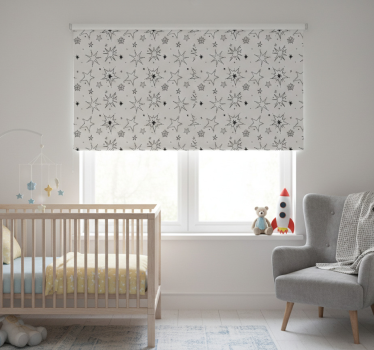 Kinderkamer rolgordijn sterren silhouet patroon - TenStickers