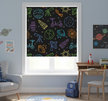 Kinderkamer rolgordijn sterrenverkenning - TenStickers