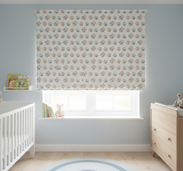 Kinderkamer rolgordijn uilenpatroon - TenStickers