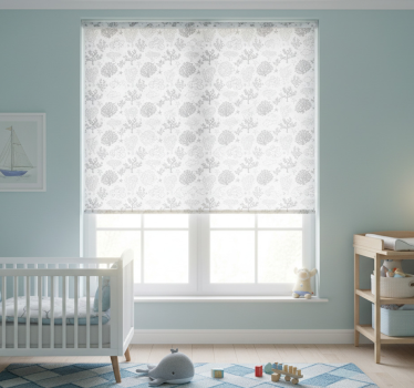 Kinderkamer rolgordijn vintage stijl zeedieren patroon - TenStickers
