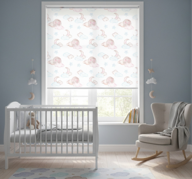 Kinderkamer rolgordijn waterverf baby maan - TenStickers