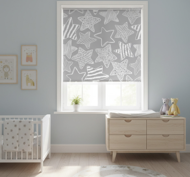 Kinderkamer rolgordijn witte ster - TenStickers