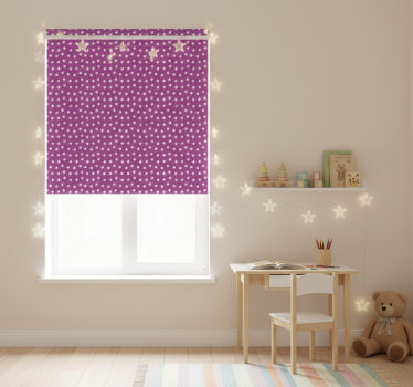 Kinderkamer rolgordijn witte sterren voor kinderen - TenStickers