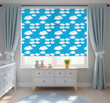 Kinderkamer rolgordijn wolken in de lucht - TenStickers