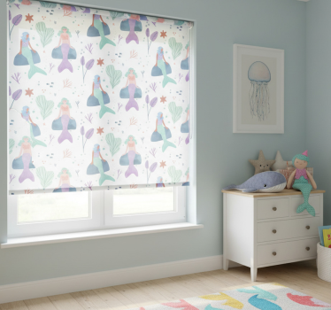 Kinderkamer rolgordijn zeemeermin fantasie - TenStickers