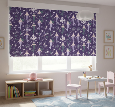 Kinderkamer rolgordijn zeemeermin spetter - TenStickers