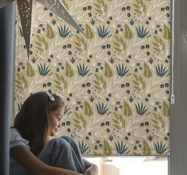 Klassieke rolgordijnen Bloemen rolgordijn - TenStickers