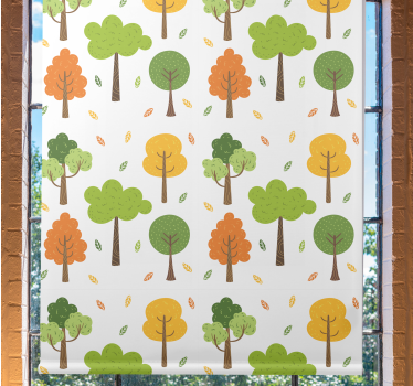 Kleurrijk patroon rolgordijn bomen - TenStickers