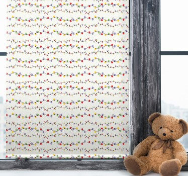 Kleurrijke lichtsnoeren kinderkamer rolgordijn - TenStickers