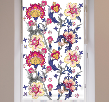 Levendig bloemstuk rolgordijn bloemen - TenStickers