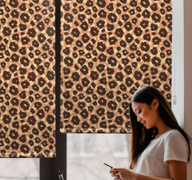 Luipaardprint rolgordijn meer dieren - TenStickers