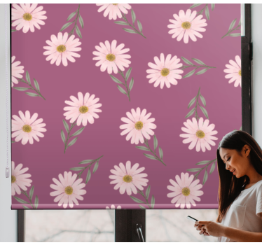 Madeliefjes bloementhema rolgordijn bloemen en planten - TenStickers